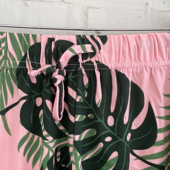 Cherokee Pink and Green Leaf Print Pajama Set - Picture 7 of 7